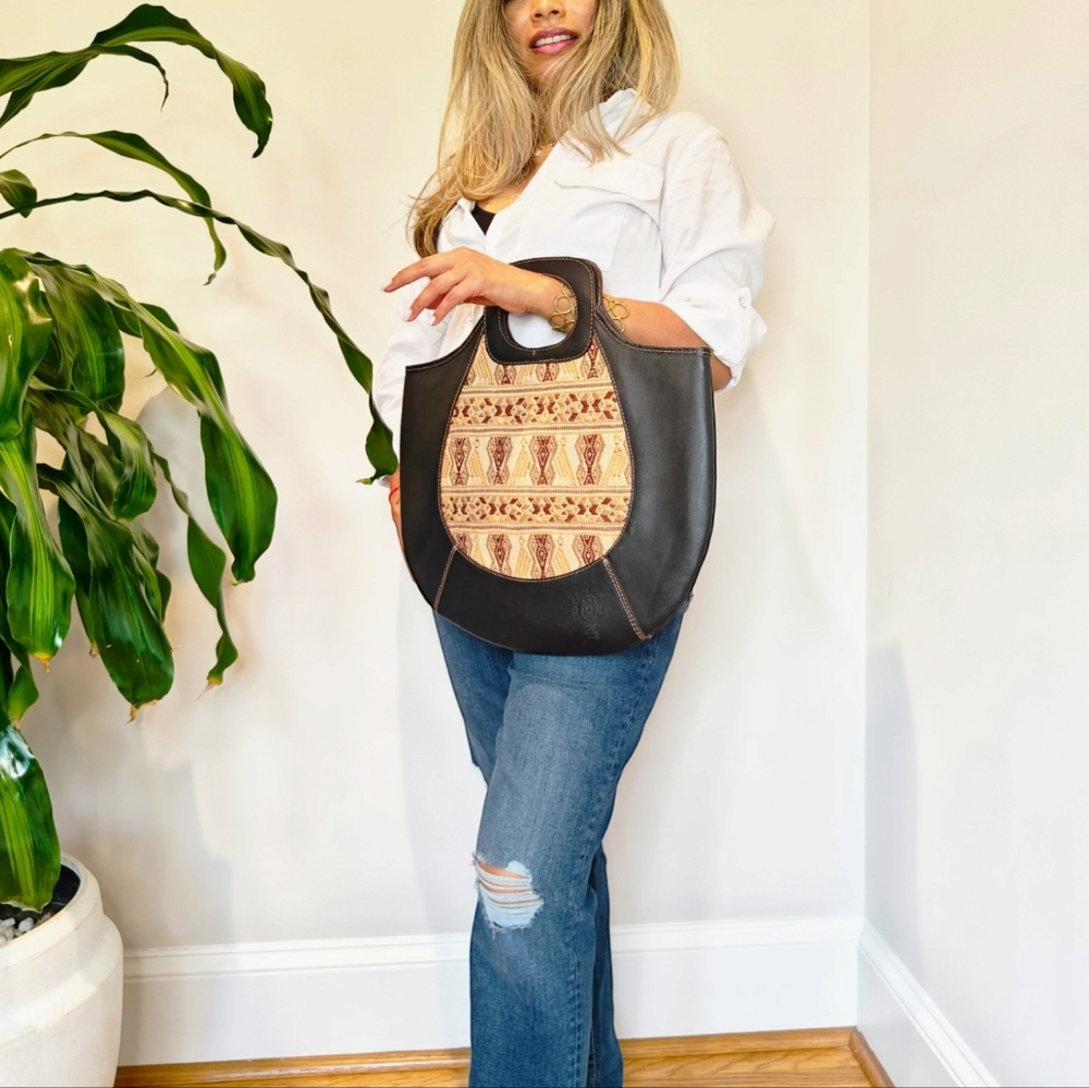 Leather Handbag for women, handmade Embroidery Clutche bag, Special gift for Mom